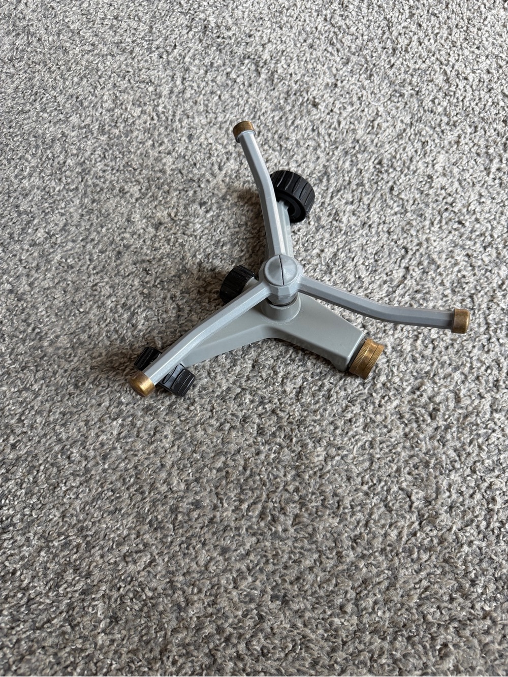 Gray and Gold Oscillating Lawn Sprinkler with Wheels - Picture 7 of 12